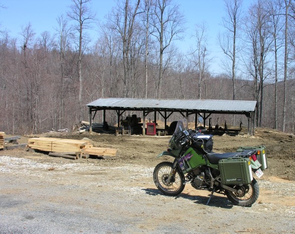 Small sawmill - nice bike, eh?